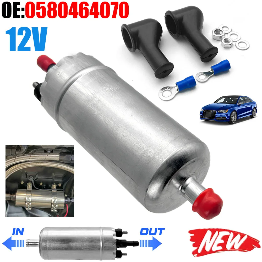 12V Fuel Pump In-Line High Pressure Petrol/Diesel Electric Fuel Pump Universal