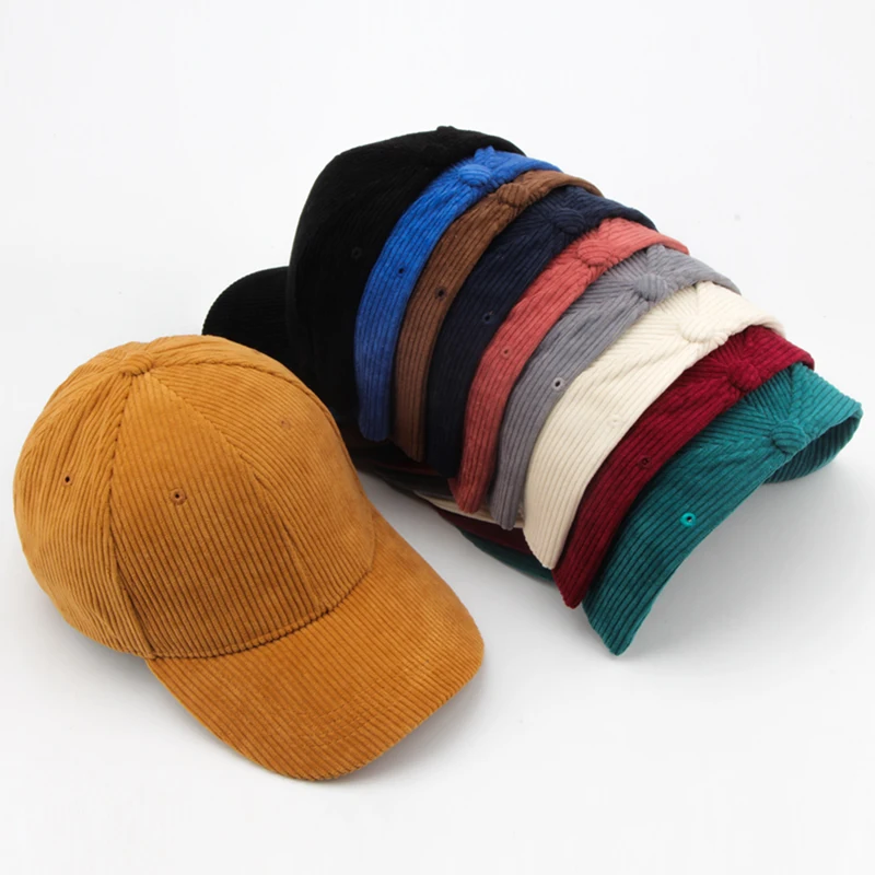 CNTANG Nuovo Cappellino da Baseball in Velluto a Coste per Uomo e Donna, Snapback alla Moda Autunno Inverno, Cappelli Hip Hop Casual Vintage Unisex