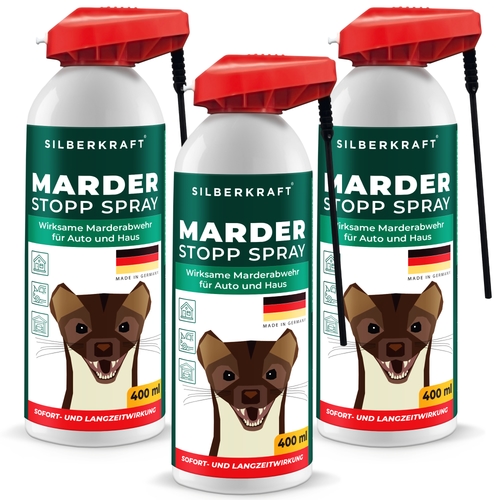 Marder-Stopp Spray: Hochwirksamer Marderschutz für dein Auto und Zuhause: 3 x 400 ml Image