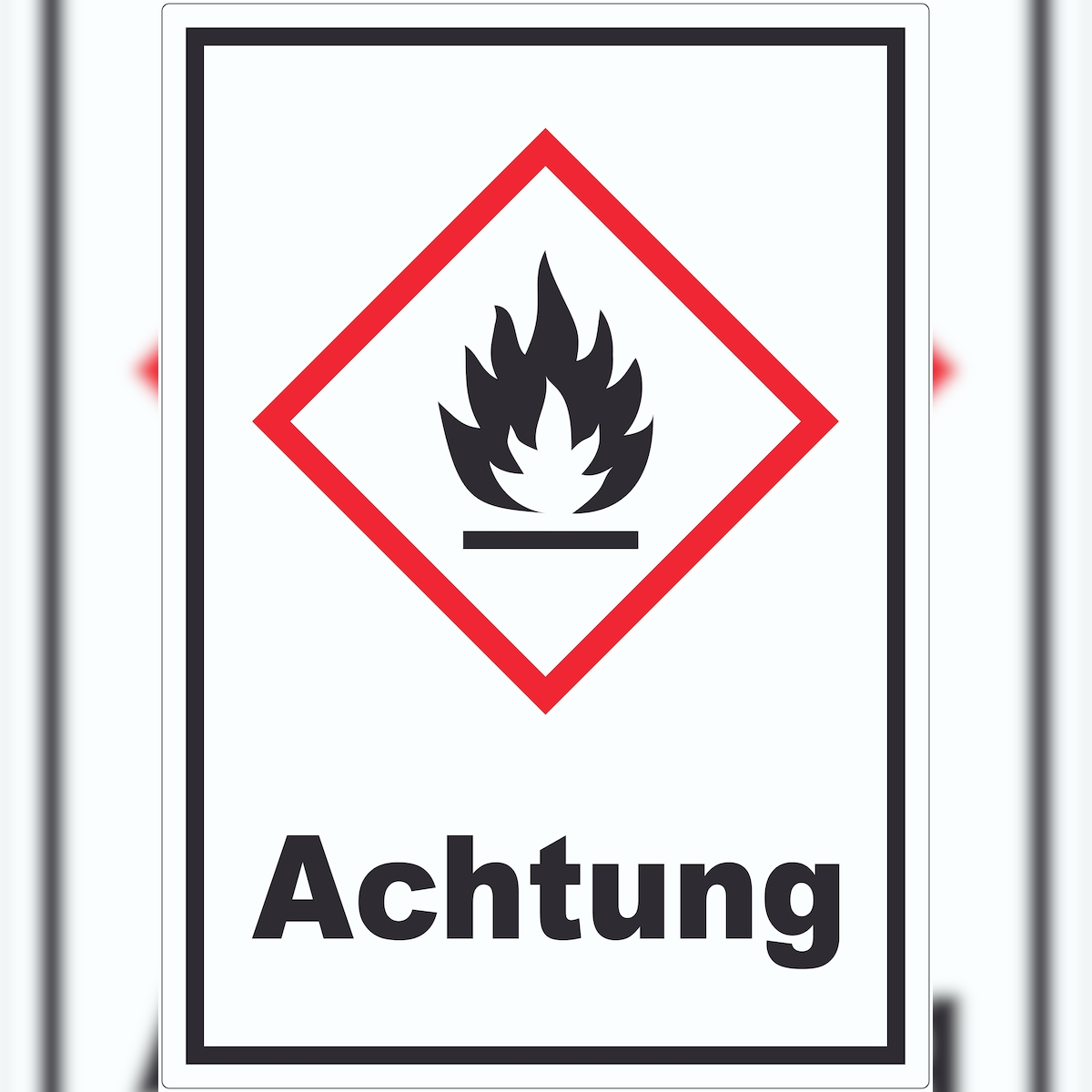 HB-Druck Aufkleber Entzündbare Stoffe Achtung Flamme A3 (297x420mm) Image