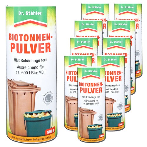 Bio-Tonnenpulver gegen unangenehme Gerüche und Schädlinge: 10 x 500 g Image