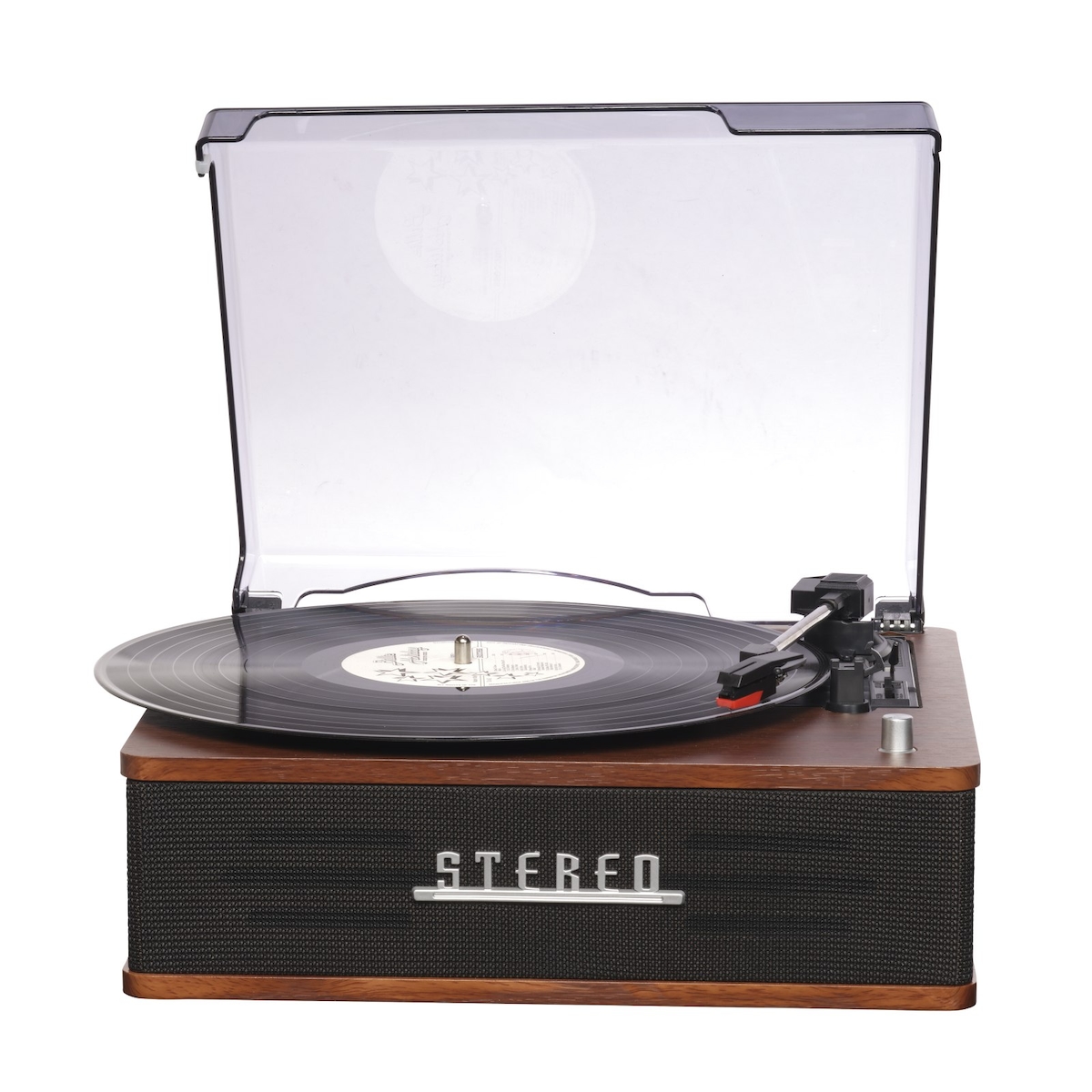 Denver VPB-262 Retro Plattenspieler mit Bluetooth 5.0, integrierten Stereo-Lautsprechern, 3 Geschwindigkeiten, Auto-Stop und RCA-Ausgang Image