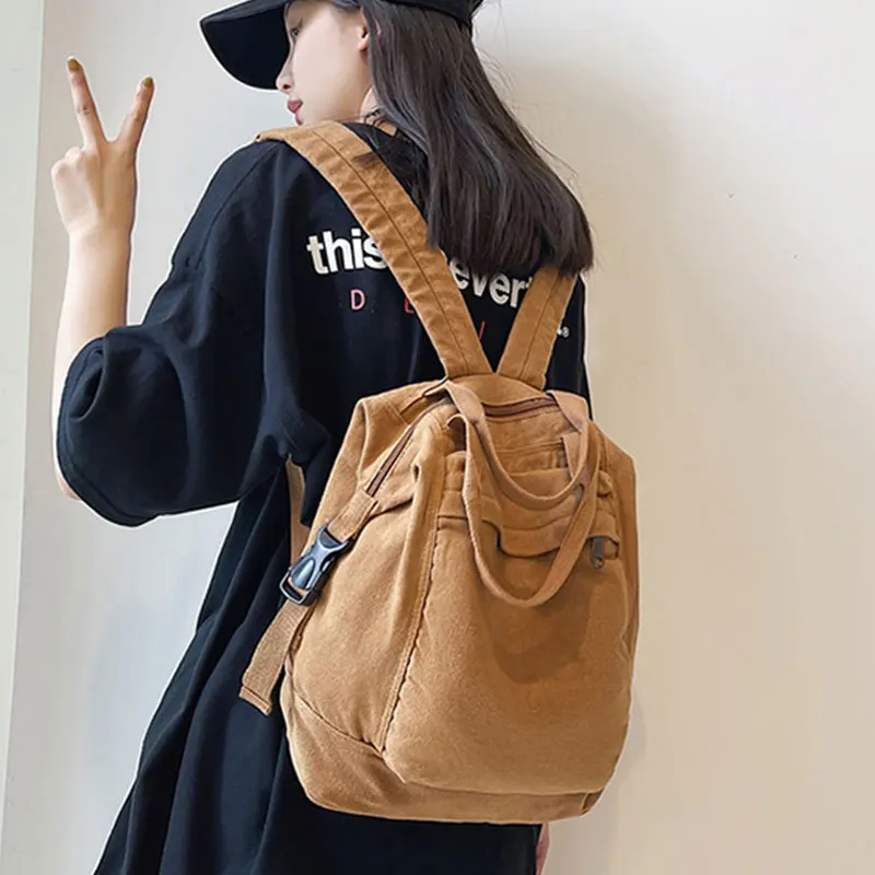 Mode femmes sac à dos décontracté Vintage toile voyage sacs à dos femmes sac à bandoulière collège sac d'école filles école sac à dos