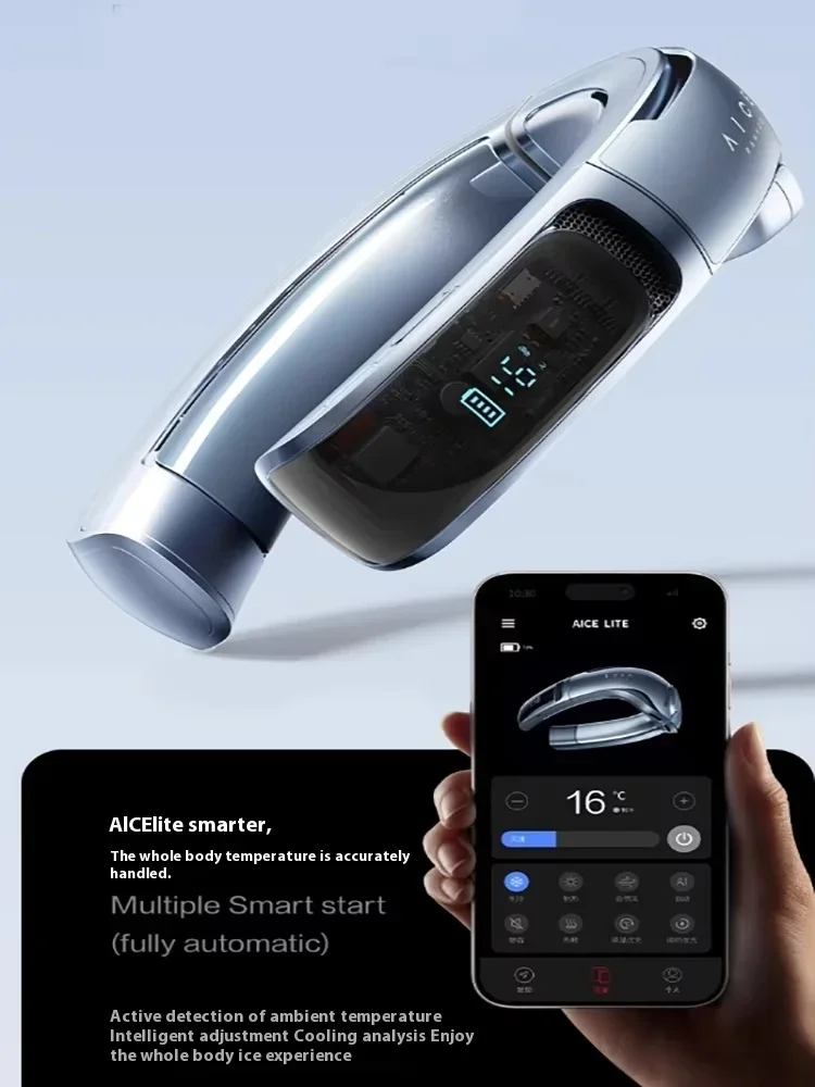 Ranvoo AICE4 ventilateur de cou Mini climatiseur ventilateur de refroidissement Portable 2 intelligent muet petit ventilateur de refroidissement sans lame USB charge extérieure