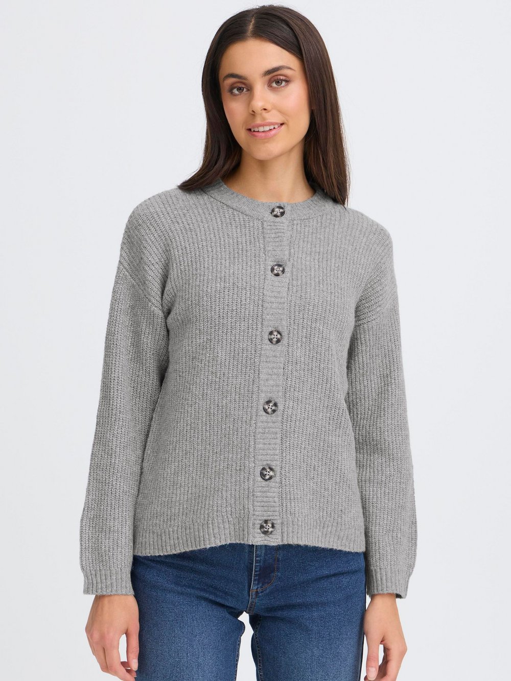 OXMO Strickjacke Damen grau, XXL Image