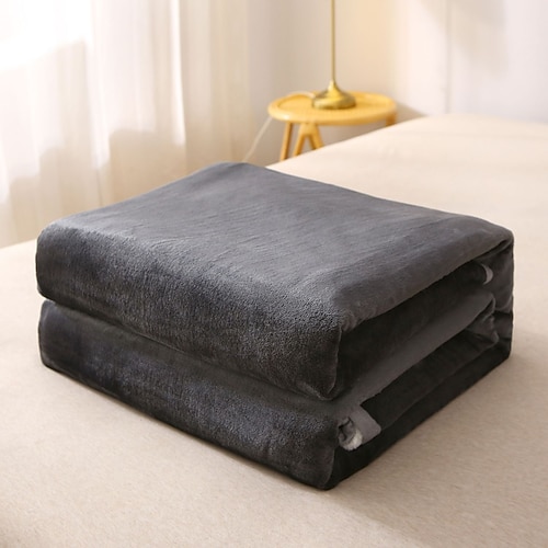Flanell-Decke aus Korallenfleece, weiche Plüsch-Überwurfdecke für Bett, Sofa oder Nickerchen im Büro, dicke Sommerbettdecke, leichte Handtuchdecke Image