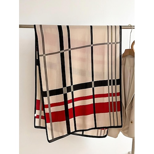 Damenschal aus Polyester mit Karomuster, gemütlich und stilvoll für den Winter, perfektes Weihnachtsgeschenk in mehreren Farben Image
