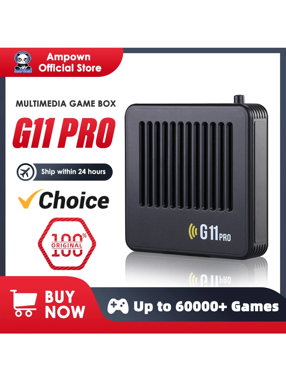 Ampown g11 pro Videospiel box Retro-Heim konsole 64g eingebaut in 30000 Spielen Ultra Low Latency Wireless Controller 4k HDMI-Ausgang