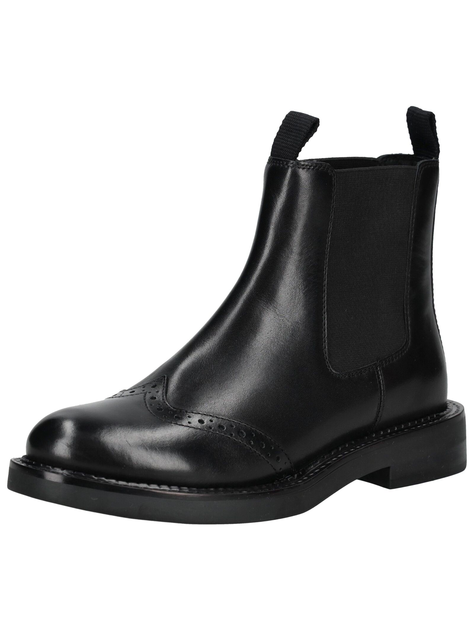 Stiefelette GEOX "Geox Stiefelette Leder/Textil", Damen, Gr. 36, schwarz, Leder, Textil, Schuhe Stiefelette