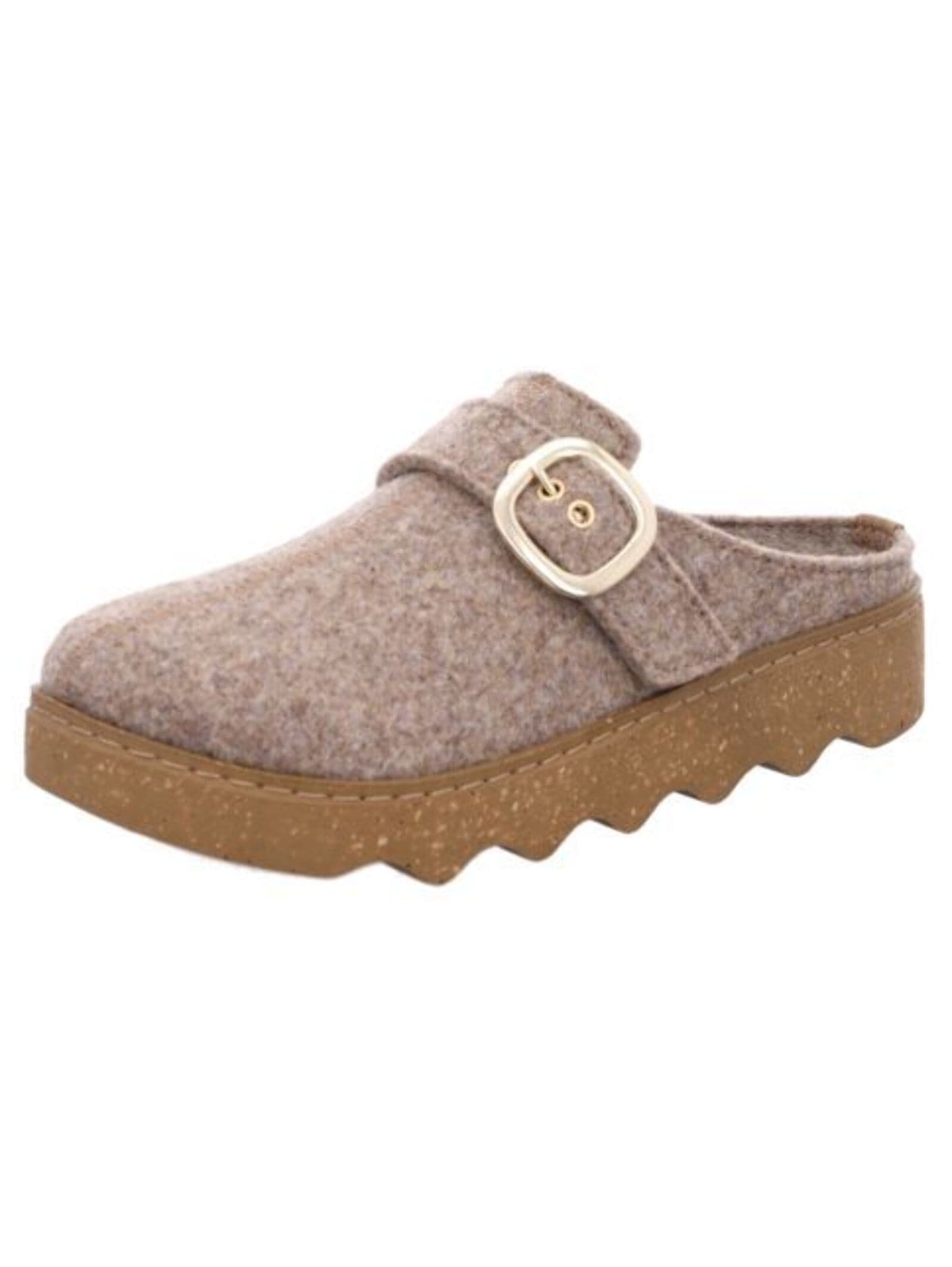 Hausschuh ROHDE "Rohde Hausschuhe Filz", Damen, Gr. 36, beige, Filz, Schuhe Hausschuh