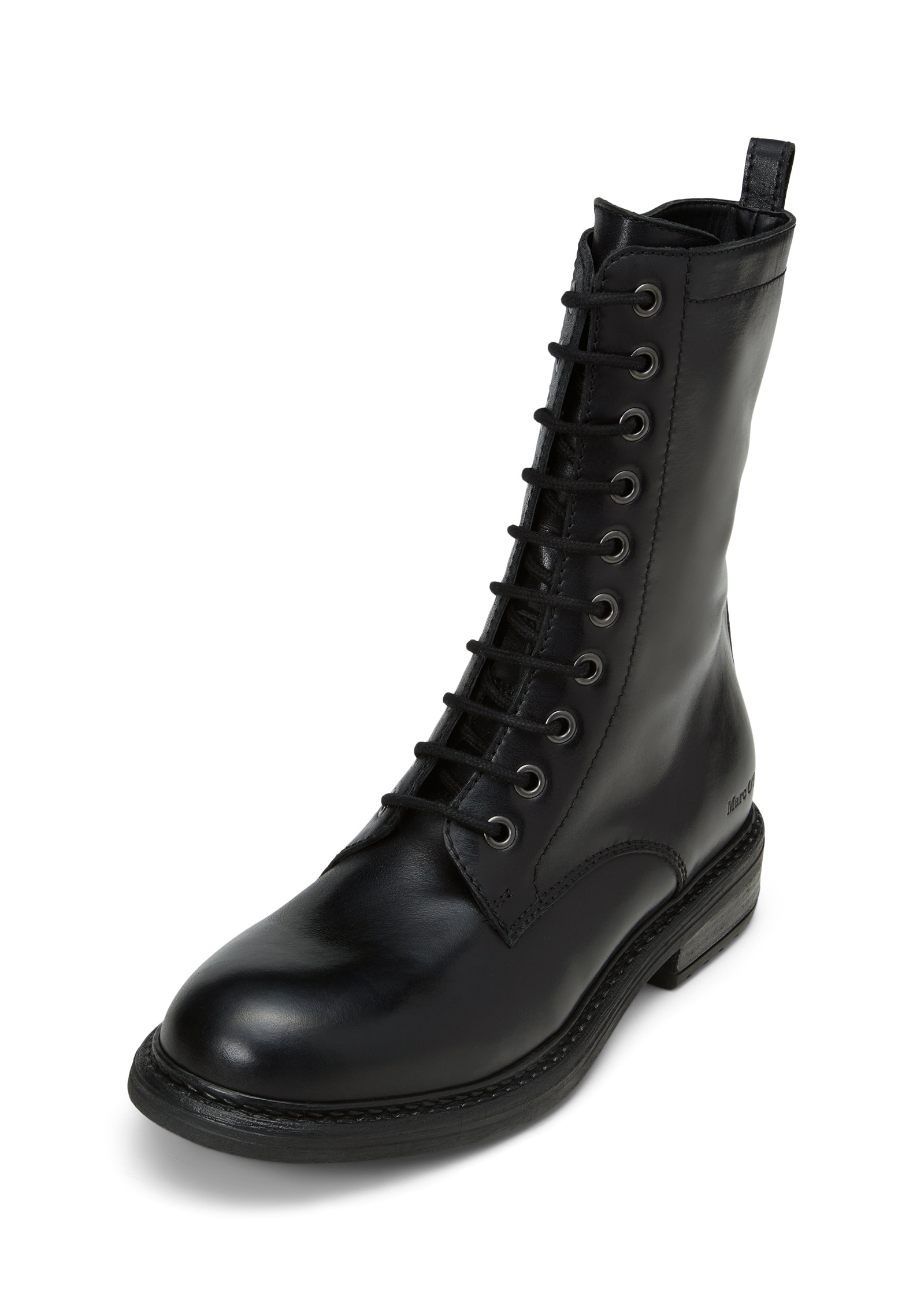 Stiefelette MARC O'POLO "mit praktischem Innenzipper", Damen, Gr. 38, schwarz, Obermaterial: 100% Leder (Rind), unifarben, Schuhe Stiefelette