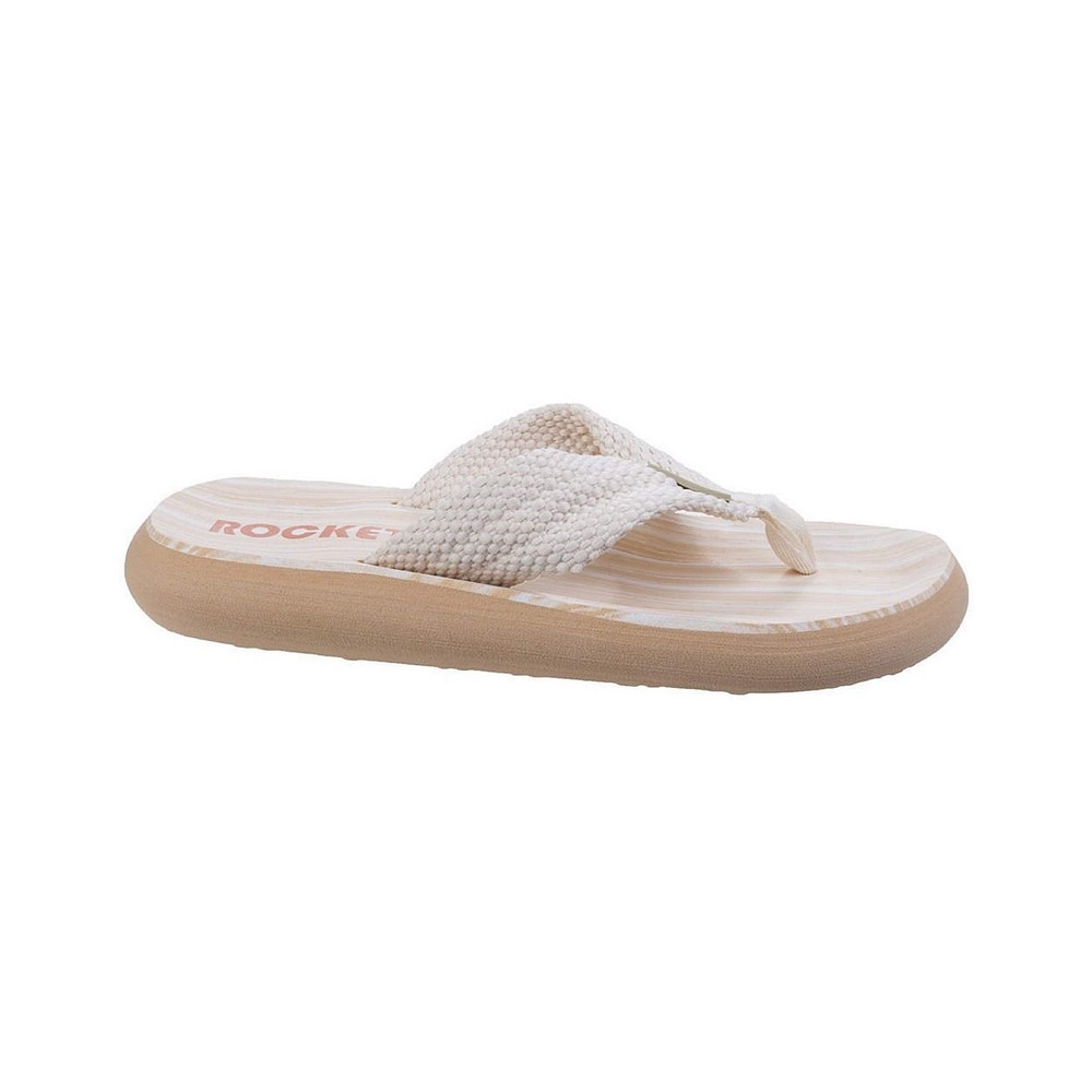 Rocket Dog Womens/ladies Sunset Slip On Sandals (double Cream) - Size UK 5 | Rocket Dog Sale | Discount Designer Brands