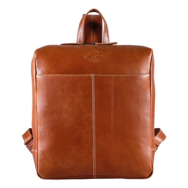 Alpenleder Rucksack MERAN cognac braun, 30x34x7 cm Image