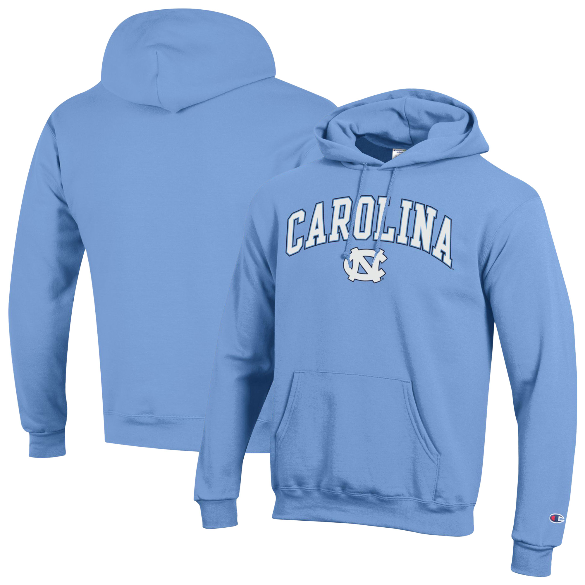 Champion Carolina Blue North Carolina Tar Heels Arch Over Logo Pullover Hoodie für Herren Image