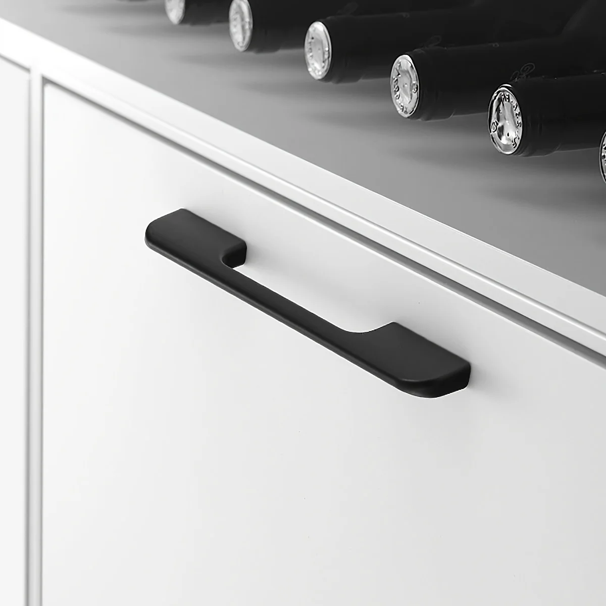 2 Stück Schrankgriff Aluminiumlegierung Küchentürgriff Schrankgriff Schubladenknopf, Möbel Zimmertür Dekor Hardware Zubehör