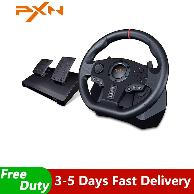 PXN V900 Gaming-Lenkrad Volante PC Racing Wheel 270 ° /900 ° Pedale für PC Windows/PS3/PS4/Switch/Xbox One/Xbox Series X/S