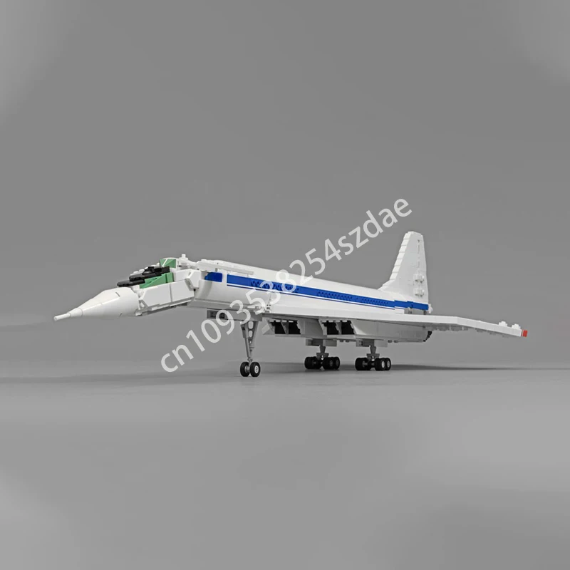 1846PCS MOC Tupolev Tu-144D Furniture for Display Model Building Blocks Stacking Bricks Creative Kid Toy Gift Diy Educational Image