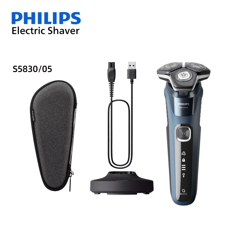 PHILIPS S5830/05 Elektrorasierer Skin IQ Rasierer 5D Schwimmender Wabenschneider 90 Stück Edelstahlklinge Herren Vollbartschneider Image