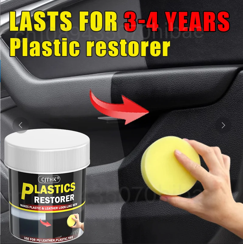 150g Auto Kunststoff Restaurator Zurück Zu Schwarz Glanz Auto Reinigung Produkte Kunststoff Leder Wiederherstellung Auto Polnischen Reparatur Beschichtung Renovator Image