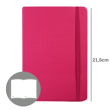 SMARTD Einfacher Notizblock 21,5x14,5cm Rosa Halbleder 116 Flh (Tagebuch) Image