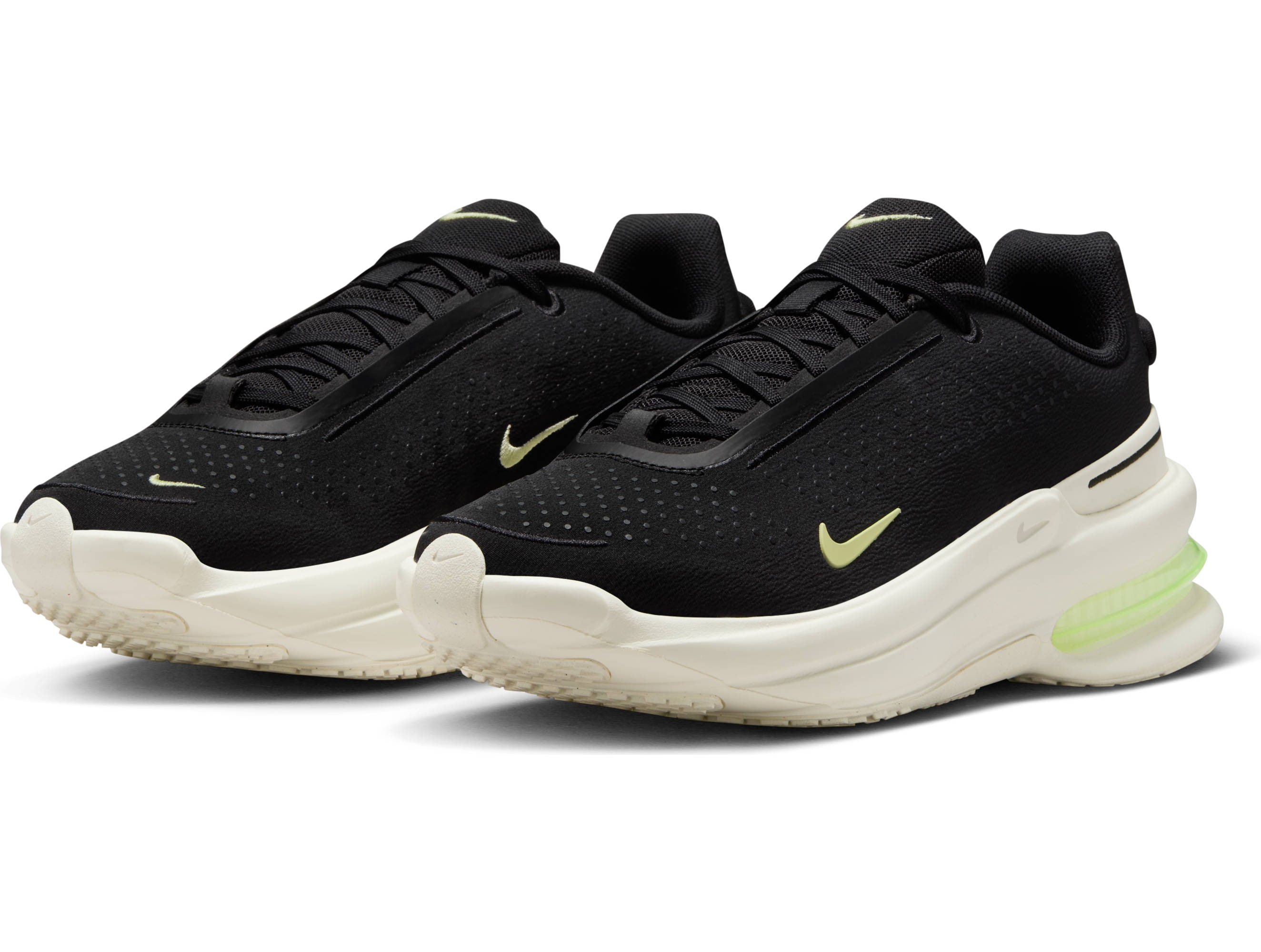 Sneaker NIKE SPORTSWEAR "W NIKE AIR ZOOM UPTURN SC", Damen, Gr. 42, schwarz, life lime, sail, volt tint, Synthetik, Textil, Schuhe Sneaker