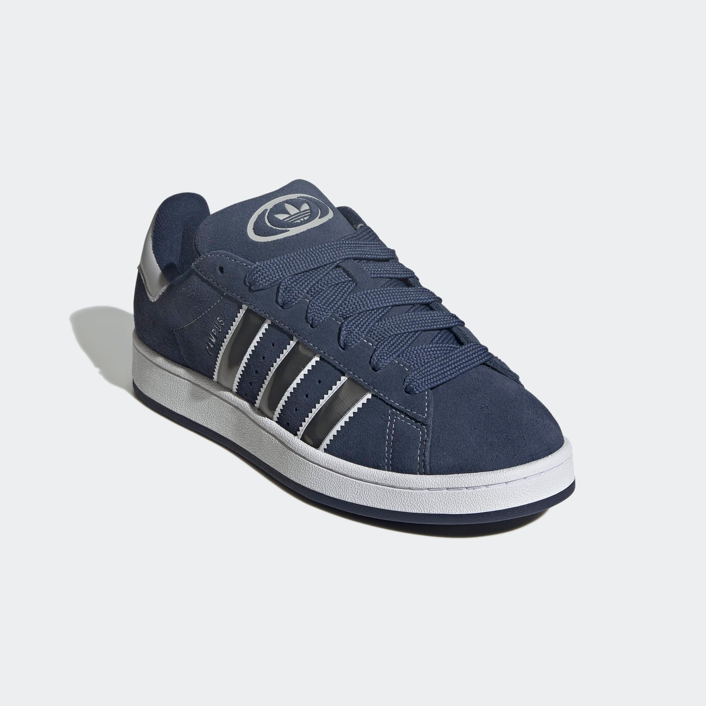 Sneaker ADIDAS ORIGINALS "CAMPUS 00S", Herren, Gr. 47, night indigo, matte silber, cloud weiß, Leder, Schuhe Sneaker