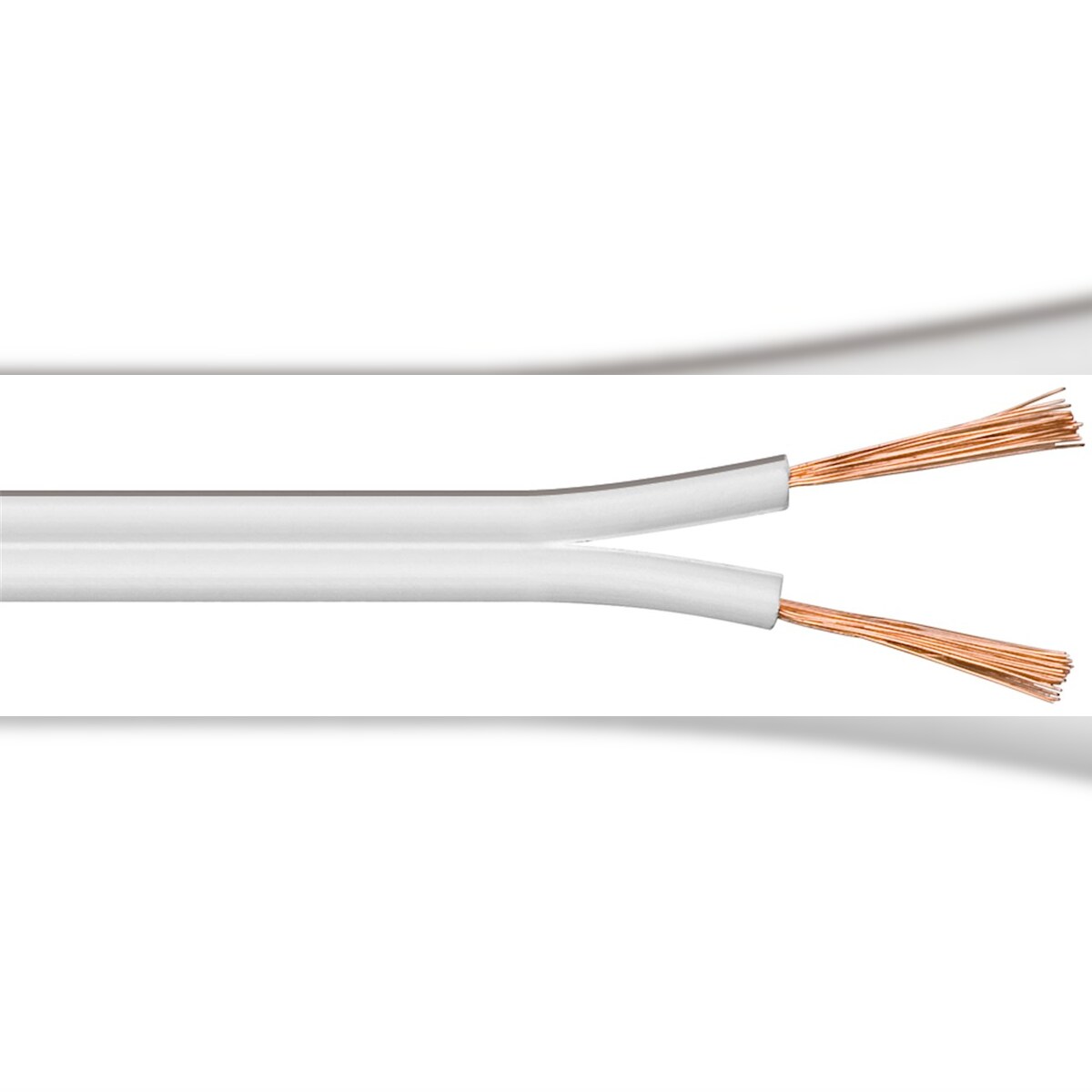 Goobay 67749 Lautsprecherkabel weiß CCA, 50 m - 50 m Rolle, Querschnitt 2 x 1,5 mm² Image
