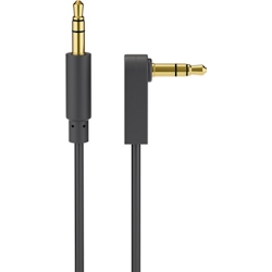 goobay Audio Verbindungskabel AUX, 3,5 mm stereo 3-pol., slim, CU, abgewinkelt 0.5 m Image