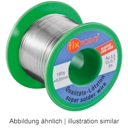 fixpoint Lötzinn ø 0,8 mm 250 g Rolle Material :L-Sn / Ag 3,5% / Cu 0,7% Image