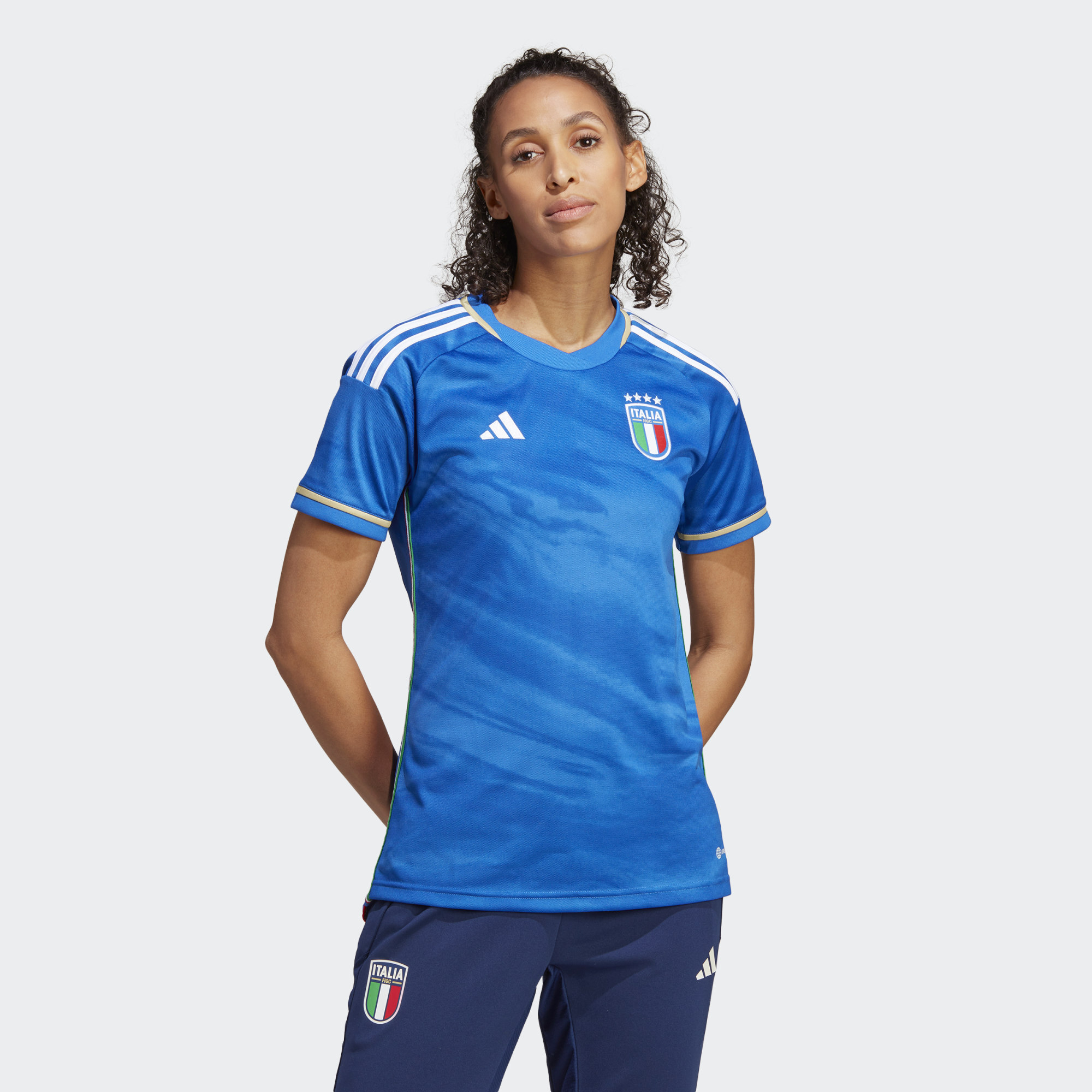 adidas Performance Womens Italy 23 Home Jersey - Blue Recycled Material - Size X-large | adidas Performance Sale | Discount Designer Brands
