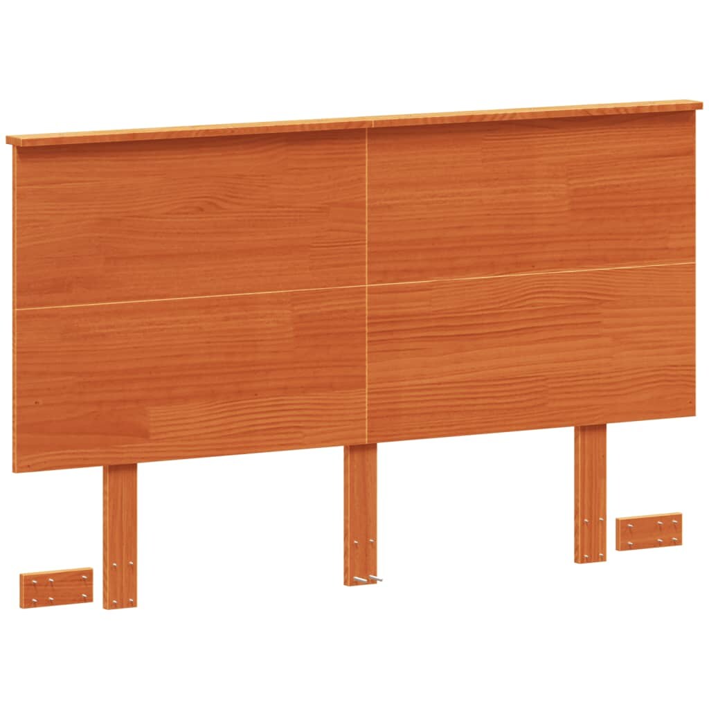 vidaXL Kopfteil Wachsbraun 120 cm Massivholz Kiefer Image