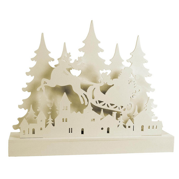 Silhouette "Santa mit Schlitten" 12 LED F-H-S Image