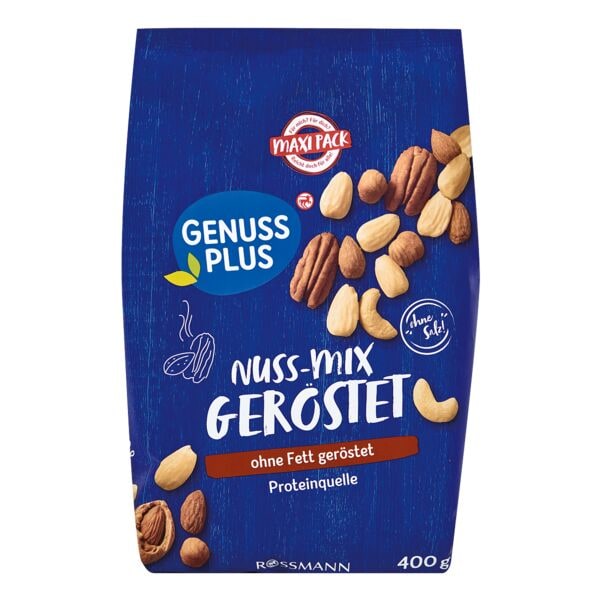 GENUSS PLUS Nuss-Mix »geröstet & ungesalzen« Maxi-Pack 400 g Image
