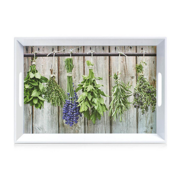 Tablett Kräuter Melamin 50x35x5 cm ZELLER PRESENT Image