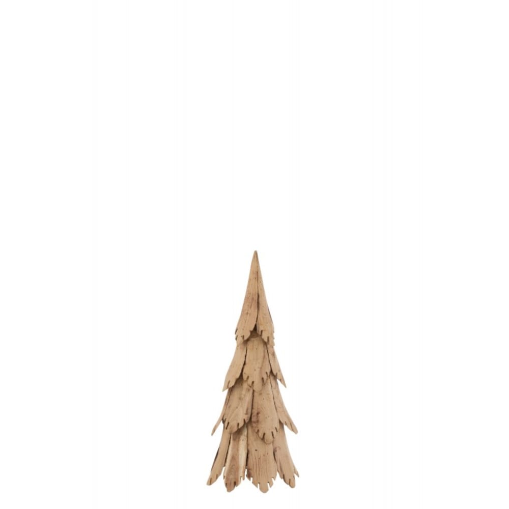 Albero di Natale decorativo in legno naturale 23x23x58 cm