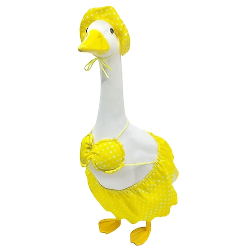 Hawaiianische Gans Outfit Sommer Veranda Gänse Outfits Bikini Gänse Kleidung Süßes Gans Kostüm für Outdoor Garten Dekor Valentinstagsgeschenk für sie Image