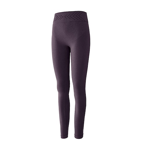Damen Basisschicht unten Thermische Unterwäsche Hohe Taille Outdoor Laufen Fitness Unterteile Einfarbig Leichte Kaffee Schwarz Rot Winter Sport Sportkleidung Image