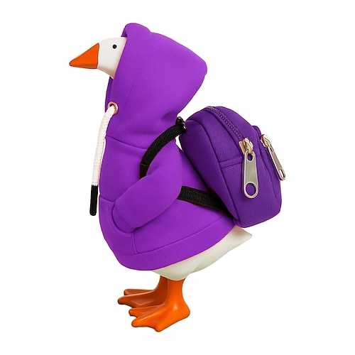 7 Zoll Tisch Gans Outfits Rote Kapuzenpullover Tisch Gans Zubehör Mini Veranda Gans Kostüm Magnetische Gans Statue Schlüsselhalter Kleidung für Tischdekoration Weihnachtsgeschenk Image