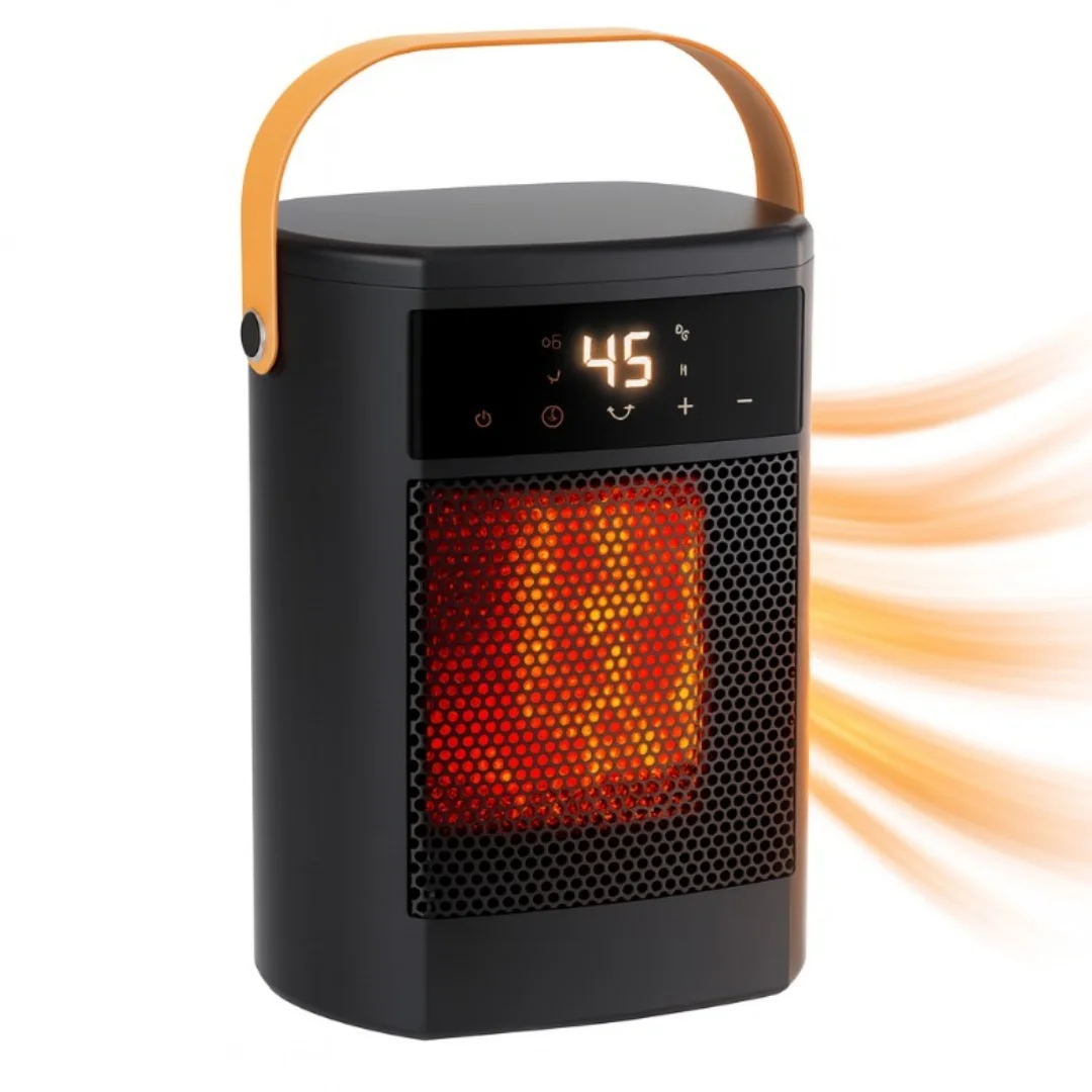 Chauffage en céramique Portable, mini chauffage de pièce avec thermostat, chauffage de bureau silencieux pour le bureau et la maison