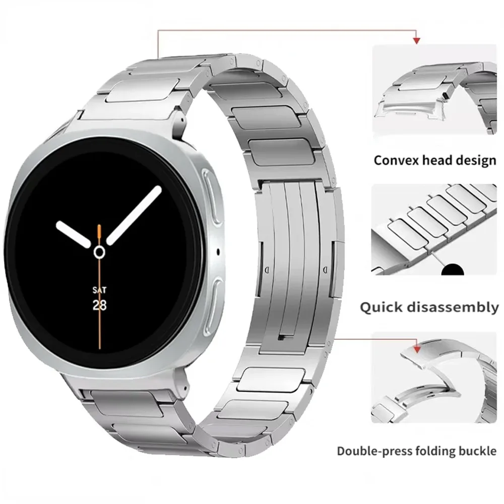 Titanarmband für Samsung Galaxy Watch 8 44 mm 40 mm, Metall-Originalarmband für Galaxy Watch 8 Classic 46 mm/Ultra 47 mm 2025 Band Image