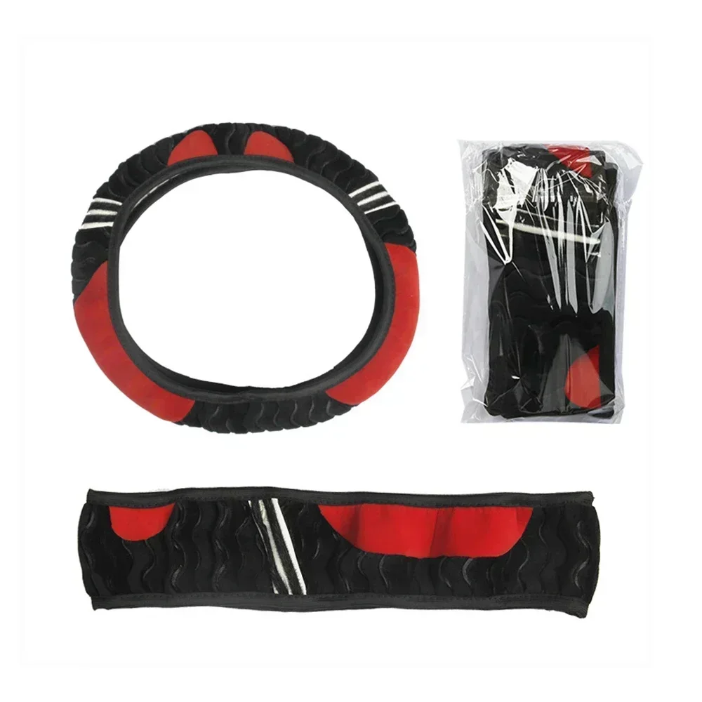 NEUE Auto Lenkrad Abdeckung Little Monster Styling Dekor Lenkrad Elastische Abdeckungen für Männer Frauen Winter Plüsch Warm Image