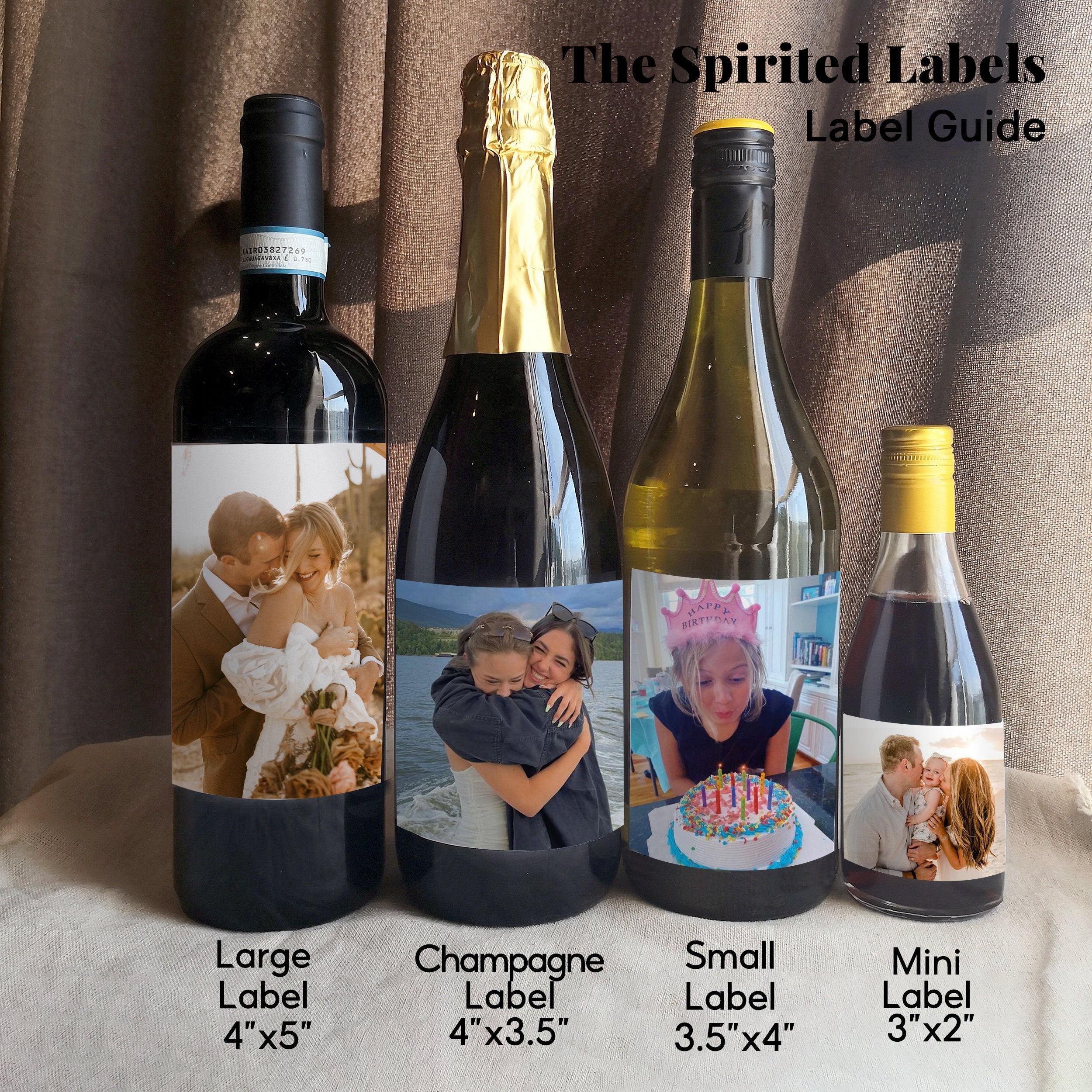 Etichetta per vino con foto/Etichetta per bottiglia di vino personalizzata/Etichetta per vino personalizzata/Etichetta per vino con foto per matrimoni