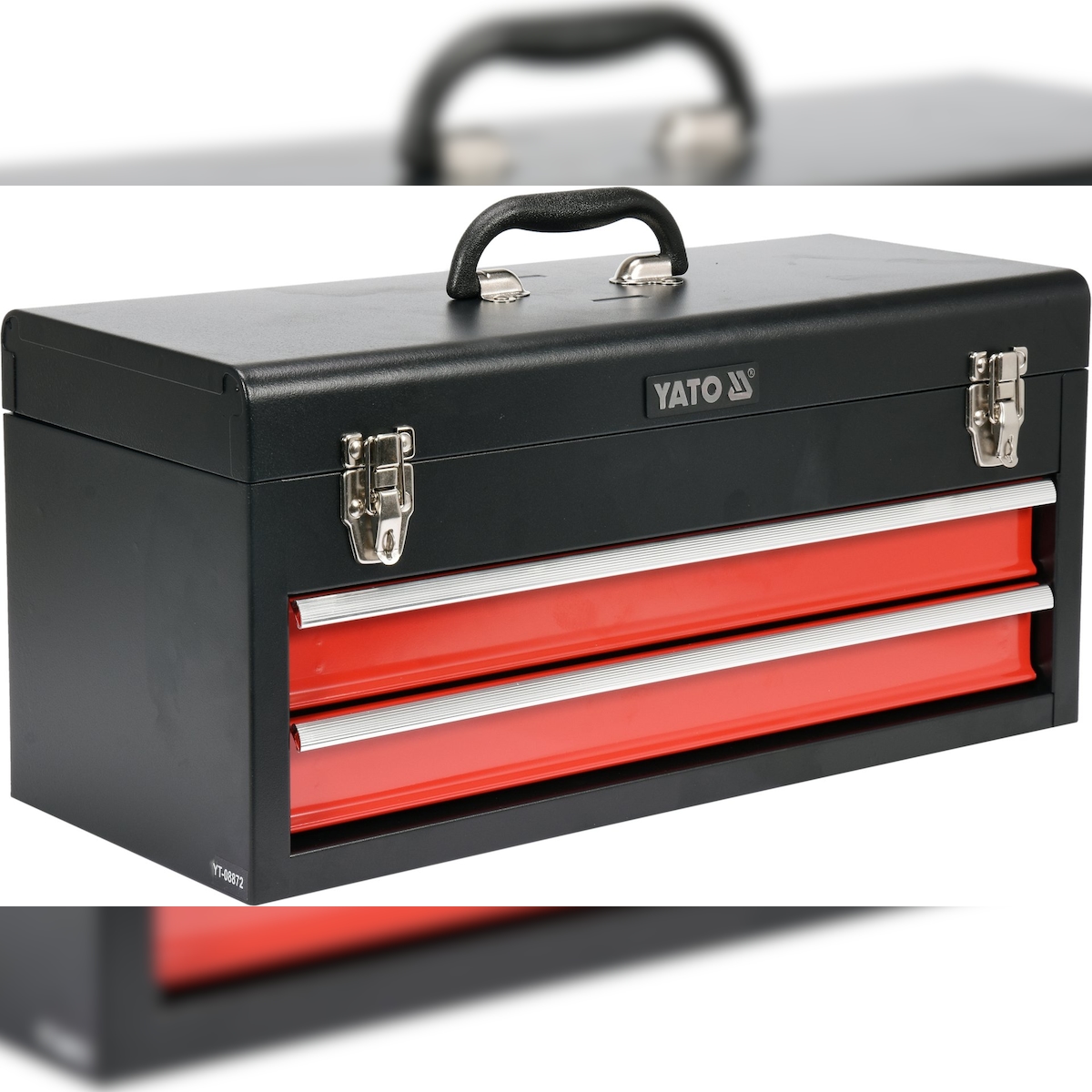 Werkzeugkiste, Werkzeugkoffer Metall 218x255x520 mm mit 2 Schubladen Image