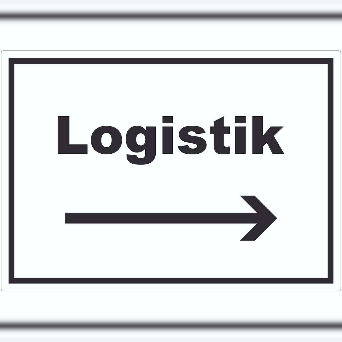 HB-Druck Logistik Aufkleber mit Text und Richtungspfeil rechts Transport Versand waagerecht A5 (148x210mm) Image