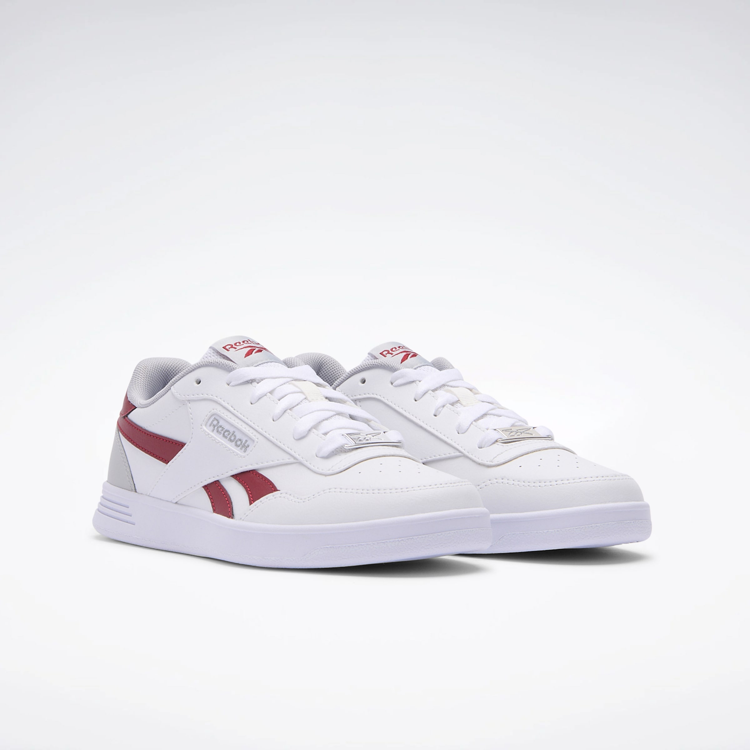 Sneaker REEBOK CLASSIC "REEBOK COURT ADVANCE", Damen, Gr. 37, ftwrweiß, retrorot, grau1, Synthetik, Schuhe Sneaker