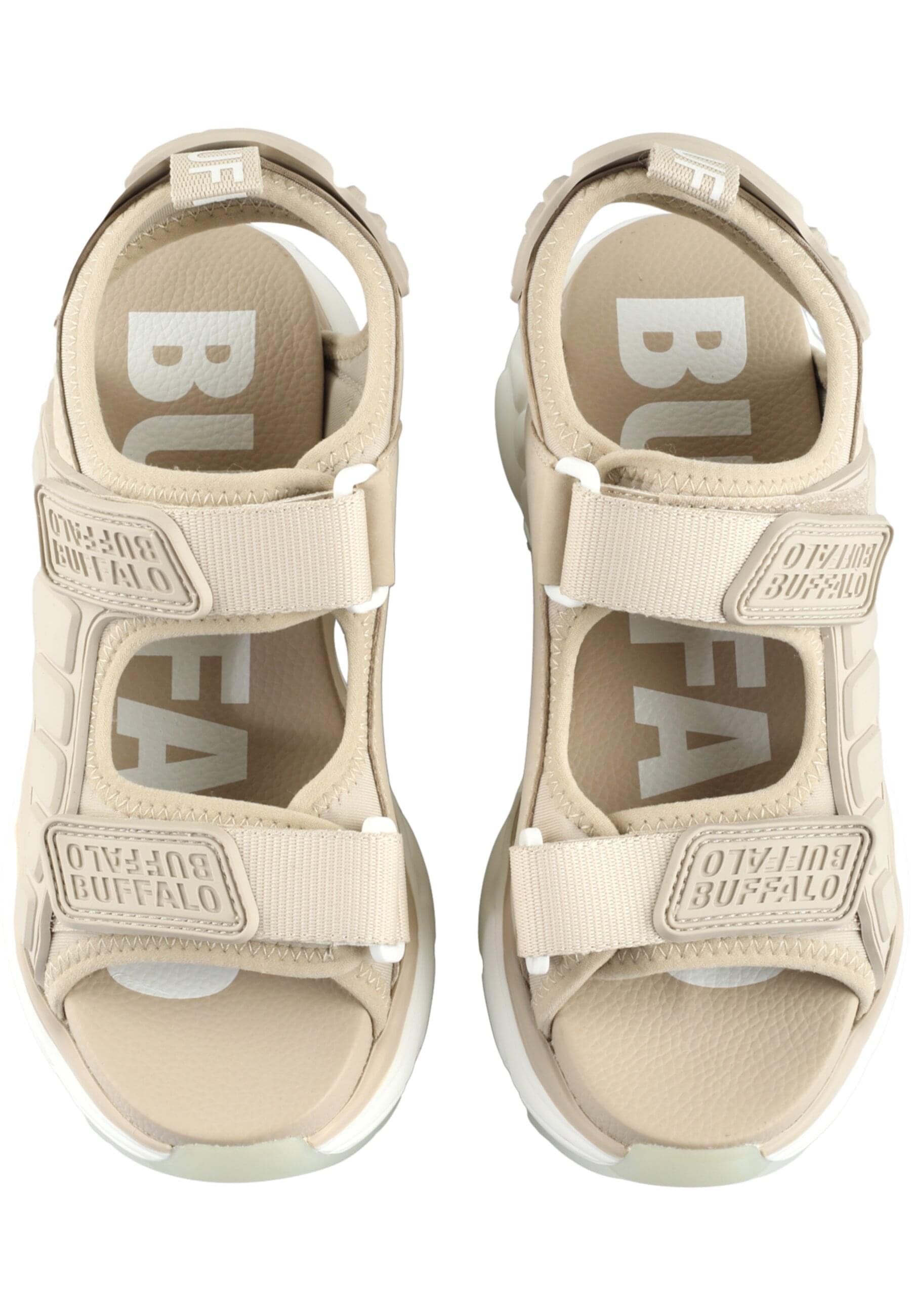 Trainingsschuh BUFFALO "Buffalo BINARY TRACK", Damen, Gr. 37, beige, unifarben, Schuhe