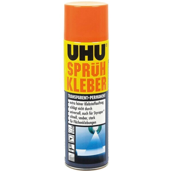 UHU Sprühkleber »permanent + transparent« 500 ml transparent
