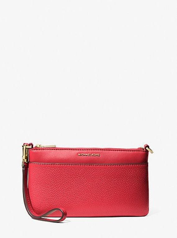 Mk Jet Set Medium Pebbled Leather Wristlet