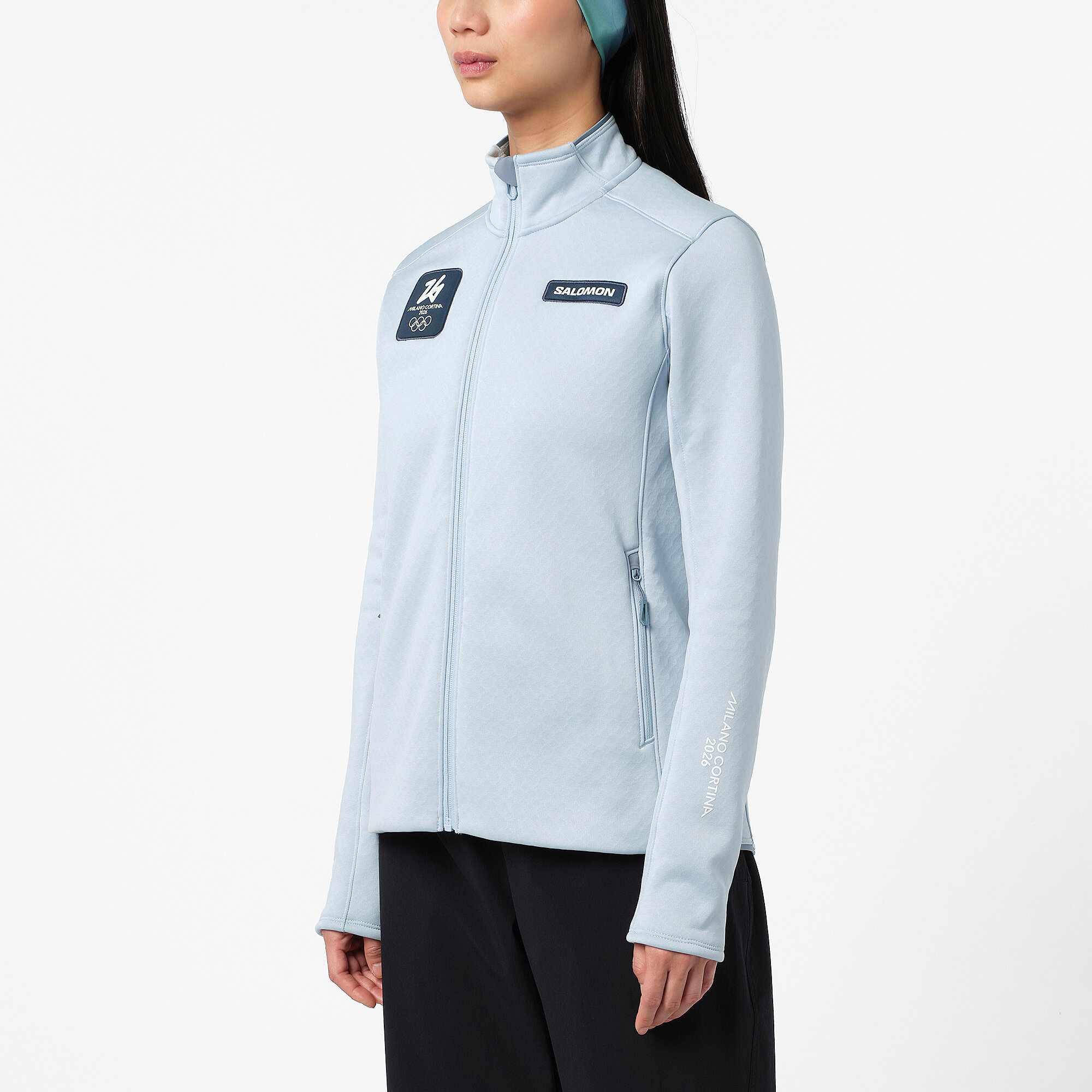 Olympische Spiele 2026 Milano Cortina Salomon Outline Warm Jacket – Blau – Damen Image