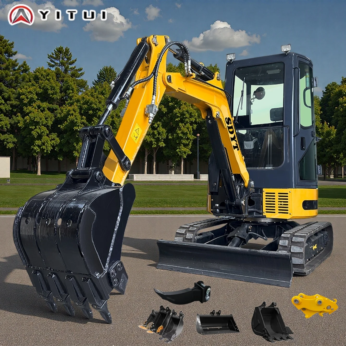 3.5 Ton Mini Excavator Diesel Crawler Hydraulic Micro Digger CE EPA For Garden Construction With Bucket Customized 2025